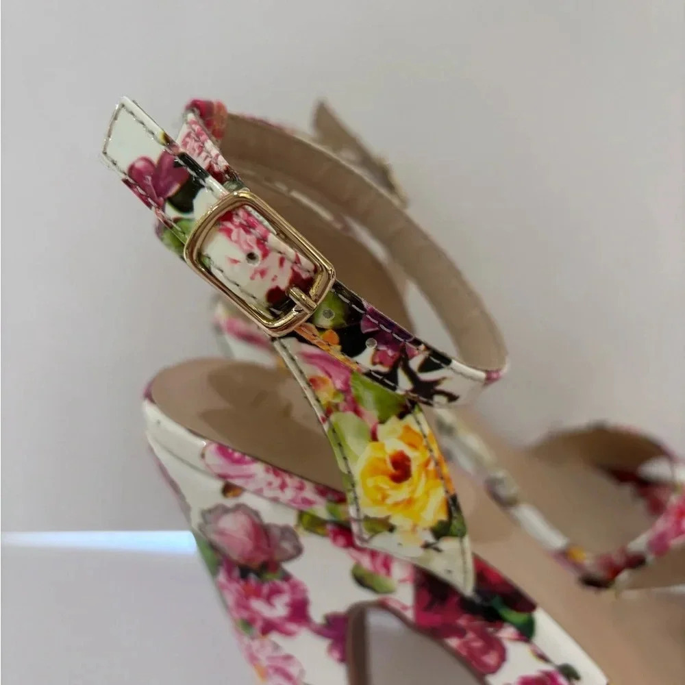 Nicole by Nicole Miller Floral Print Stiletto Heels Size 9M - Picture 3 of 8
